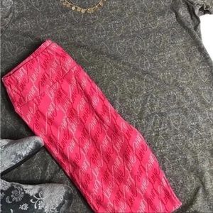 Pink Love Script Leggings, OS